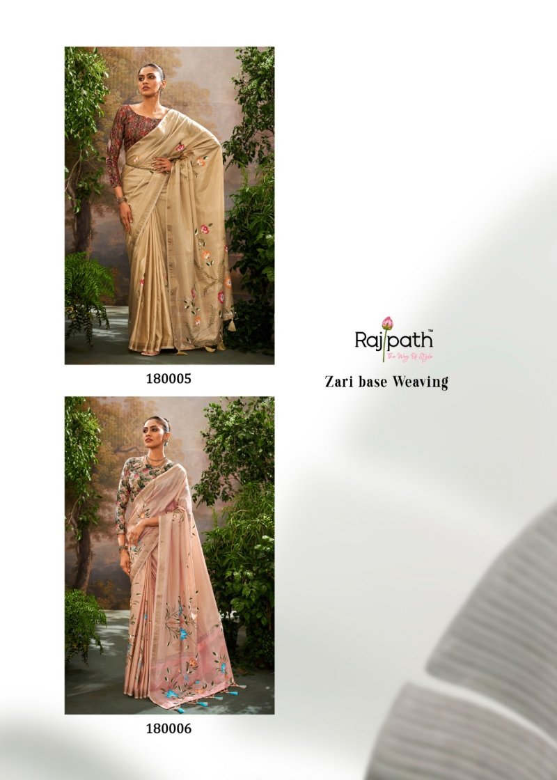 Kalindi Silk By Rajpath Soft Linen Tissue With Printed Saree